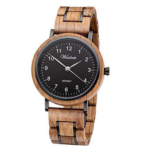 Náramky - Drevené hodinky Whisky Black - 13286411_