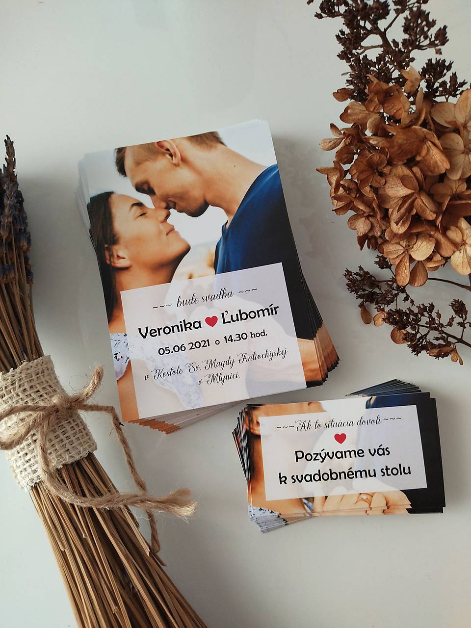 Svadobné oznámenie s fotografiou