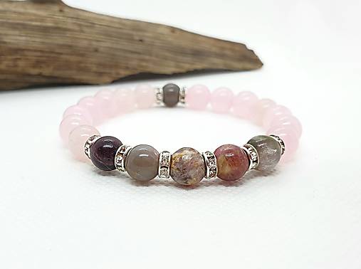 Náramky - Ochranný náramok z ruženínu a turmalínu - 13287218_