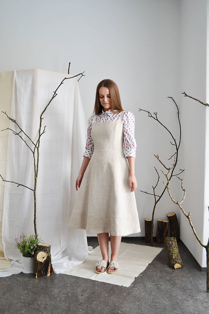 Korzetové upcy  šaty s áčkovou sukňou z konope 