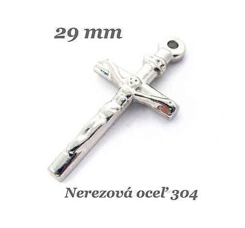 Komponenty - Kríž 29mm /M8160/ - nerezová oceľ 304 - 13292956_