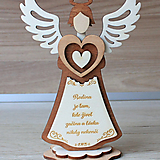 Dekorácie - Rodina, láska Muž-Drevený anjel - 13293343_