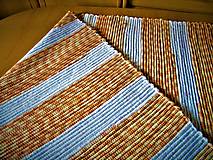 Úžitkový textil - Tkaný koberec bielo-oranžový - 13290372_