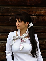 Ozdoby do vlasov - Scrunchies ľanová gumička lúčne kvety - 13298918_