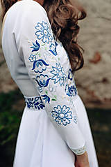 Šaty - Svadobné šaty modré kvety Vajnory - 13294981_