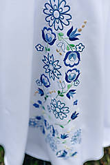 Šaty - Svadobné šaty modré kvety Vajnory - 13294993_