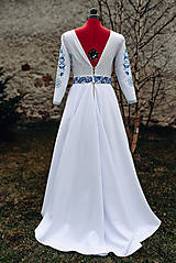 Šaty - Svadobné šaty modré kvety Vajnory - 13294999_