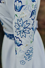 Šaty - Svadobné šaty modré kvety Vajnory - 13295000_