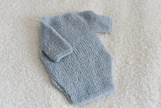 Detské oblečenie - Newborn body s krátkymi rukávmi na fotenie novorodeniatok (Svetlomodrá 14) - 13294756_