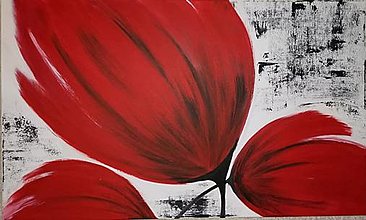 Obrazy - Červené tulipány, obraz - 13296840_