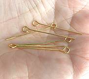 Komponenty - Ketlovacia ihla 30x0,7mm /zlatá farba/ /M6509/ - nerez.oceľ 304 - 13299864_