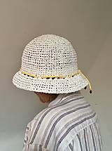 Čiapky, čelenky, klobúky - Letný klobúk biely. - 13301641_