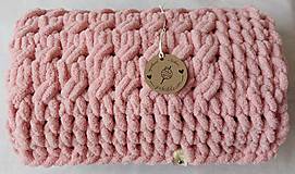 Úžitkový textil - Deka z vlny alize puffy (Objednávka, cca (70 x 90) cm - farba púdrová ružová) - 13302366_