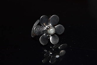 Náušnice - perlový květ - 13300815_
