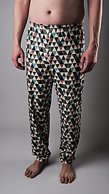 Pánske oblečenie - Love triangle pánske pyžamové nohavice - 13306546_