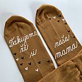 Ponožky, pančuchy, obuv - Maľované ponožky pre MAMU s nápisom: - 13304094_