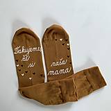 Ponožky, pančuchy, obuv - Maľované ponožky pre MAMU s nápisom: - 13304096_