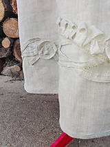 Šaty - Béžové ľanové šaty - 3D kvety (rôzne farby) - 13305516_