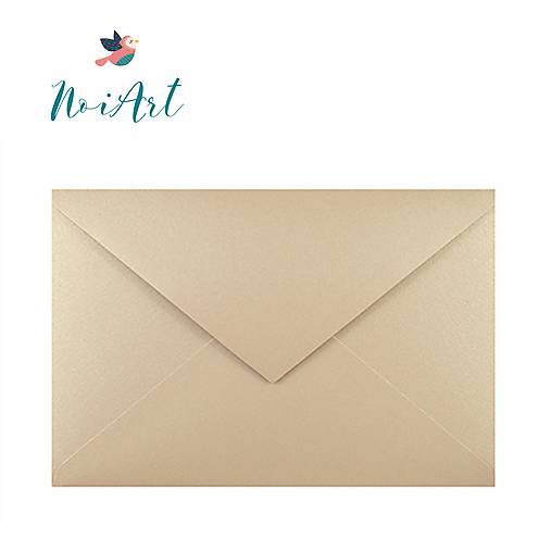 Papier - Obálka nude metalická C6 - 13309718_