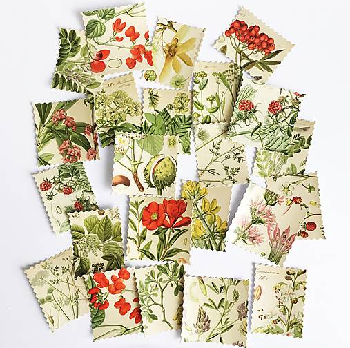 ozdobné nálepky Pošta z botanickej záhrady I (22 ks)
