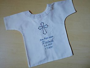 Detské oblečenie - Košieľky na krst / varianty  (Košieľka na krst - krížik) - 13309082_