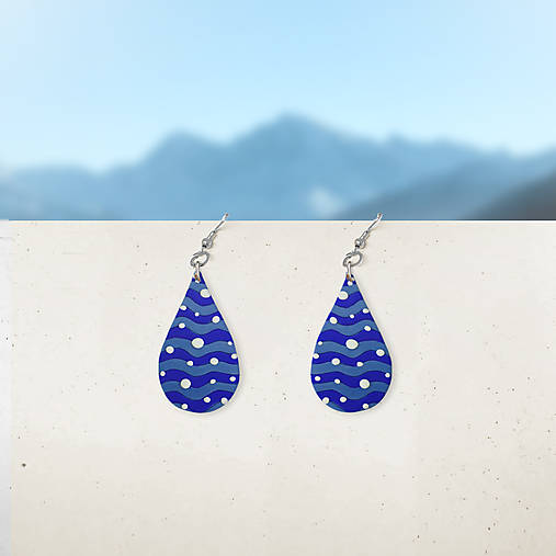 Náušnice - Kvapky umenia - náušničky (vlnky a bublinky) - 13310162_