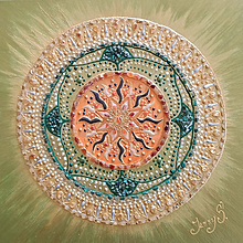 Obrazy - Mandala- Hviezda roda - Alatyr 40x40 - 13312903_
