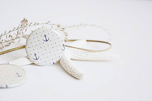 Brošne - Buttonky - námornícke (Kotvy) - 13317394_