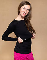 Tehotenské oblečenie - MERINO tričko na dojčenie (L - Ružová) - 13316378_