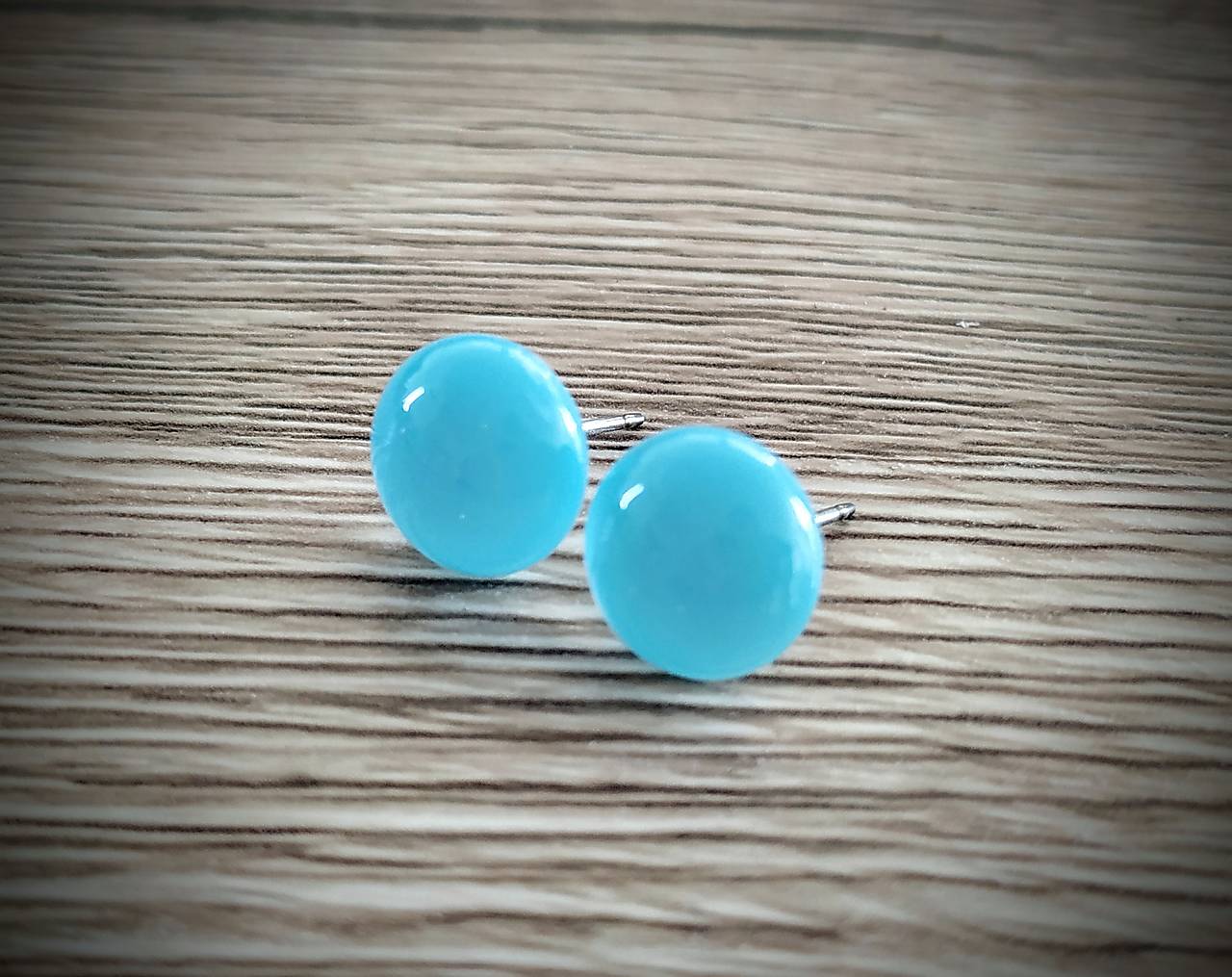 Náušnice Tyrkysová lentilka
