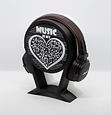 Stojan na slúchadlá pre milovníkov klasickej hudby / Personalizovateľný / Čierno-biela kombinácia