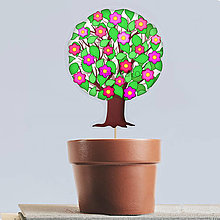 Dekorácie - Strom (skôr bonsaj :D) zápich (jar) - 13315121_