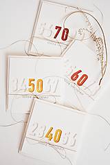 Papiernictvo - Pozdrav k jubileu - 40, 50, 60, 70... (40tka - horčicová) - 13320062_