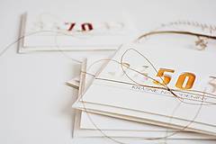 Papiernictvo - Pozdrav k jubileu - 40, 50, 60, 70... (40tka - horčicová) - 13320064_