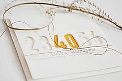 Papiernictvo - Pozdrav k jubileu - 40, 50, 60, 70... (40tka - horčicová) - 13320071_