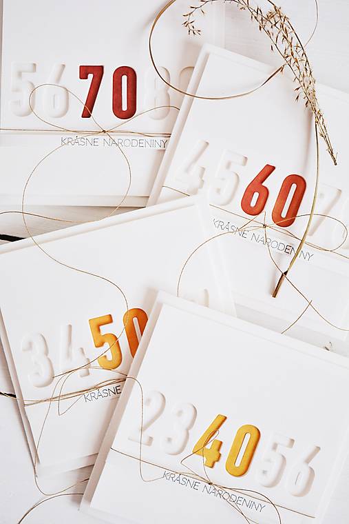 Papiernictvo - Pozdrav k jubileu - 40, 50, 60, 70... - 13320061_