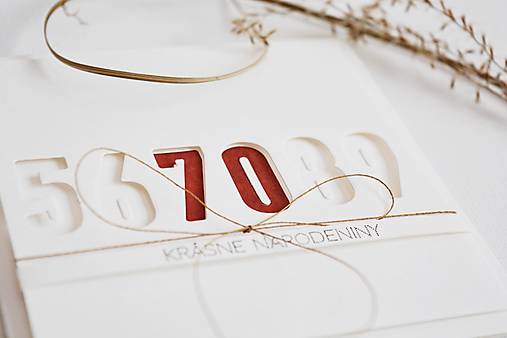 Papiernictvo - Pozdrav k jubileu - 40, 50, 60, 70... (70tka - vínová) - 13320078_