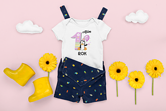 Detské oblečenie - Detské body na 1. rok - 13320731_
