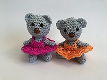 Hračky - zvieratká mini medvedíky- dievčatá (v ružovej sukienke) - 13319336_