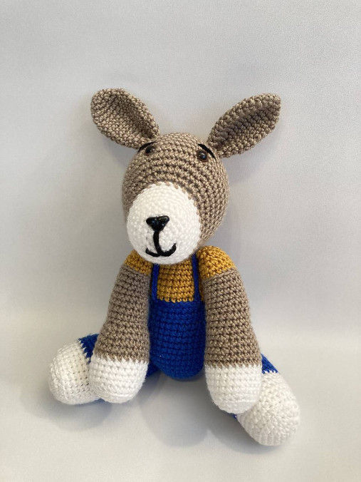 Hračky - Oslík,osol- / háčkovaná hračka/ - 13320649_