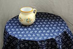 Úžitkový textil - Obrus. Modrotlačový ako z drevenej chalúpky. - 13322899_