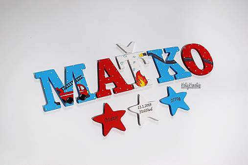 Tabuľky - Písmenká pre malého hasiča - 13325896_