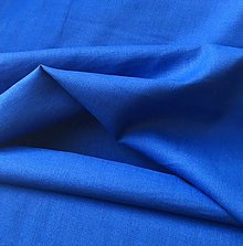 Textil - (28) 100 % predpraný mäkčený ľan kráľovská modrá, šírka 140 cm - 13325968_