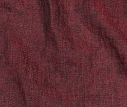 Textil - melírovaný jednofarebný 100 % predpraný a mäkčený ľan (vínová) - 13327617_