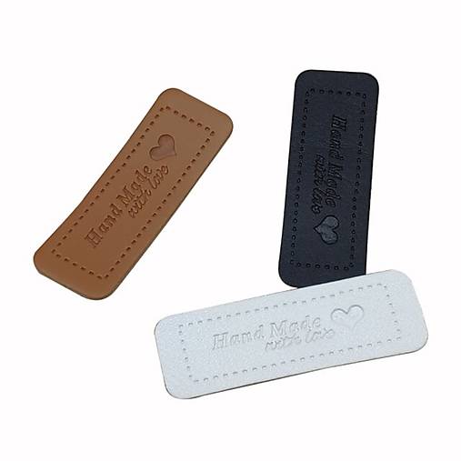 Galantéria - Nášivka Handmade with love -  Biela - 13325777_