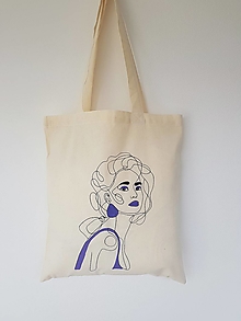 Nákupné tašky - •ručne maľovaná plátená taška - Violet• - 13324624_