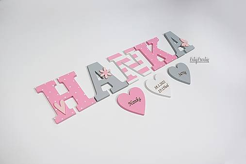 Tabuľky - 8cm písmenká vzor Hanka - 13328984_