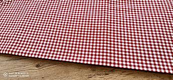 Textil - Bavlnená látka -Káro červené cena za 10 centimetrov - 13329918_