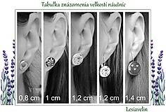 Náušnice - Živicové náušnice 1,4 cm - Moja šálka kávy (starobronz) - 13329426_