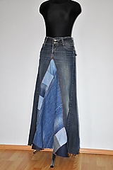 Sukne - recy-sukňa " jeansová" - 13330722_